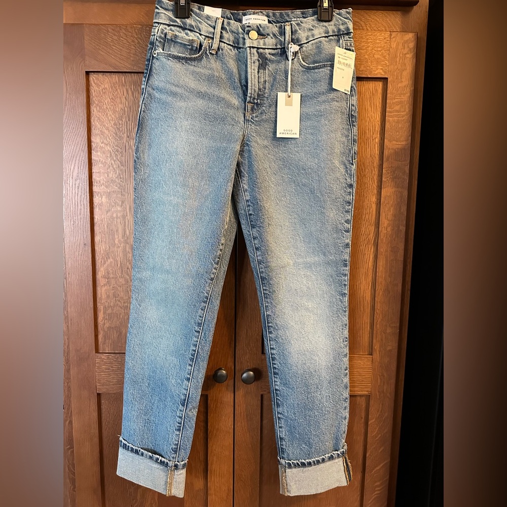 Good American Light Blue Ankle Jeans